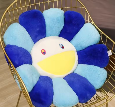 Sunflower Pillow — Blue