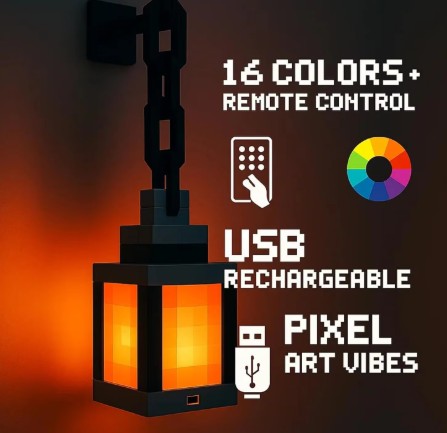 Minecraft Pixel Lantern — 16 Color RGB