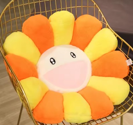 Sunflower Pillow — Orange & Yellow